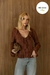 Blusa modal bata babado gola v perfeita na internet