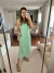 Vestido tonal regata 2 bolsos soltinho acinturado - comprar online