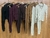 Conjunto modal blusa relevos recorte gola calça punho - loja online