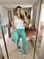 Conjunto mousse casaqueto listrado calça lisa - loja online