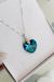 Conjunto corazon Swarovski turquesa XL - 45cm
