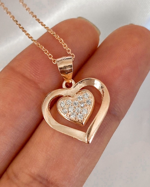 DIJE DOBLE CORAZÓN 2.1CM