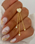 AROS CORAZONES BRILLANTES GOLD 4.6CM - comprar online