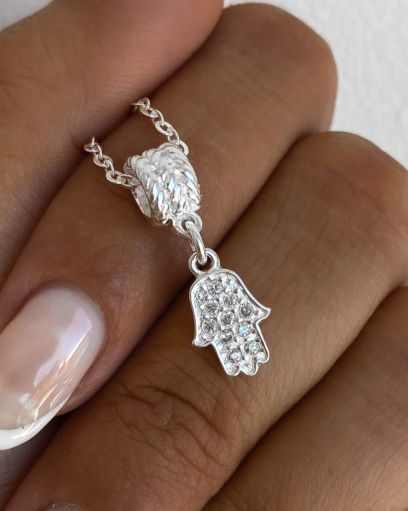 Dije Charm Mano De Hamsa Silver 2.2Cm thumbnail 3