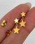 AROS LELE DOBLE ESTRELLA DORADOS 1.5CM - comprar online