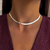 CHOKER CLAPTON PLANA CIERRE BARRA 35CM - cielo chicc