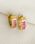ARGOLLAS BROQUEL ROSA DORADAS 4MM-1.2CM