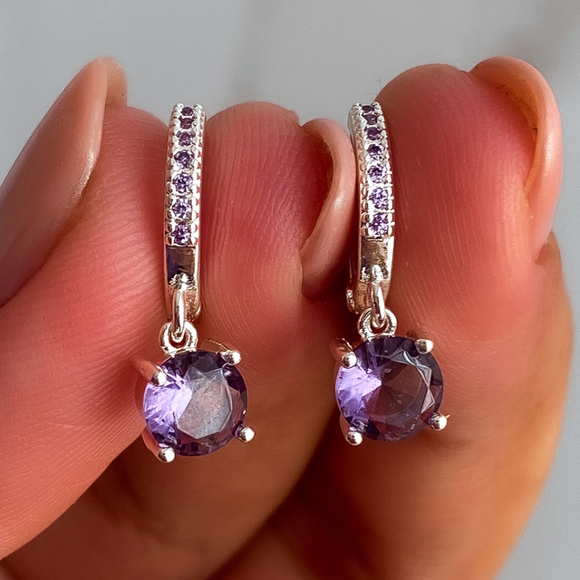 Argollas Teik Circ Lila 2Cm thumbnail 2