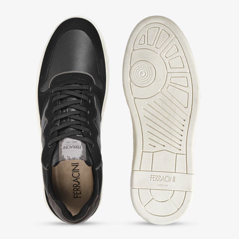 Ferracini Zapatilla de cuero gamuzado art.9061