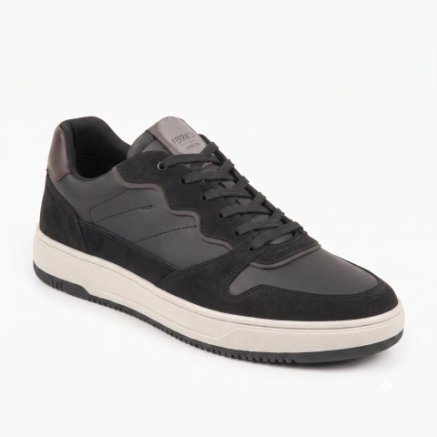 Zapatilla de cuero gamuzado Hombre Ferracini