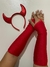Kit Tiara Diaba + Luvas Longa Miteni Fantasia Halloween Carnaval Bailes - comprar online