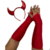 Imagem do Kit Tiara Diaba + Luvas Longa Miteni Fantasia Halloween Carnaval Bailes