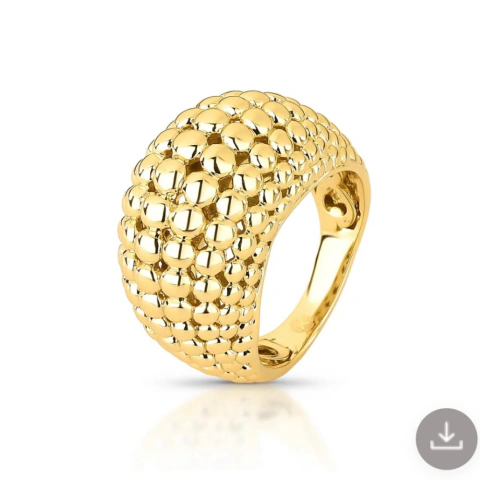 Anel statement golden bubble