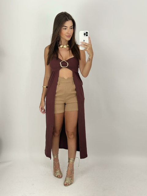 Túnica Atena - Marrom