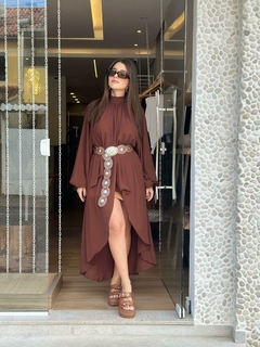 Maxi Bata - Marrom - comprar online