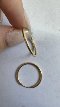 AROS ARGORO 1.5 CM BAÑO DE ORO 18K - comprar online