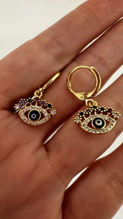 AROS TURQUISH NEGRO BAÑO DE ORO 18 K en internet