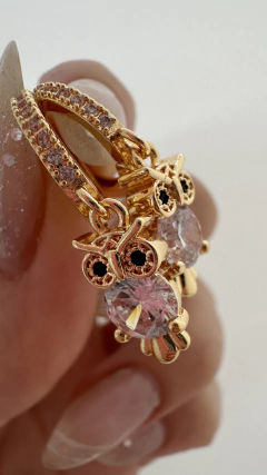 AROS BUHITOS BAÑO DE ORO 18 k - comprar online