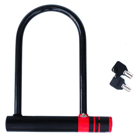 Candado Traba U Bicicleta Moto Acero 2 Llaves Soporte