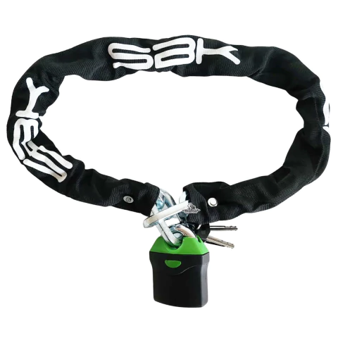 Cadena Candado Bicicleta Moto Sbk Acero Endurecido 2 Llaves