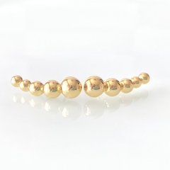 Br 0122-1: Brinco Ear cuff 5 bolas lisas. Banho ouro.