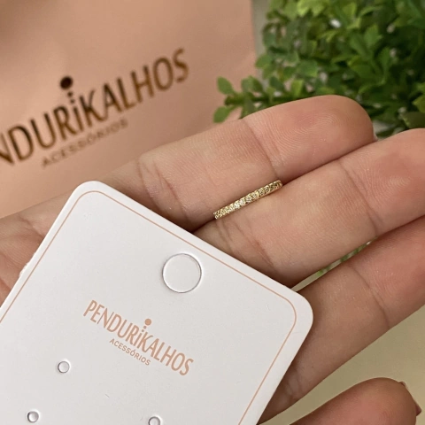 Pc 0028-2: Piercing fake cravejado. Semijoia.