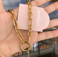 Ck 0032-1: Choker corrente com elo central.