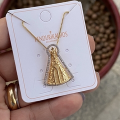 Cl 0296-1: Colar Nossa Senhora. Semijoia.