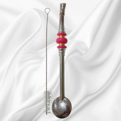 BOMBA PEDRA NATURAL ROSQUEAVEL 3 ELOS ROSA - comprar online