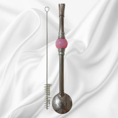 BOMBA PEDRA NATURAL ROSQUEAVEL REDONDA ROSA - comprar online