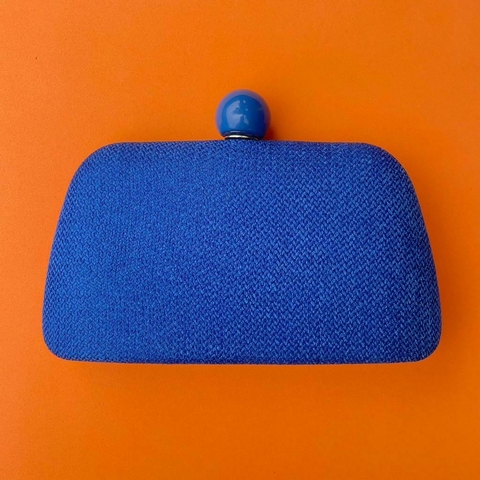 Clutch Arredondada Azul Royal - comprar online