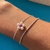 Pulseira Flor em Pérolas - Prata 925