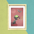 Print | Ilustración Digital | “Charly Cat” | Incluye marco y vidrio protector de 15 x 21 cm