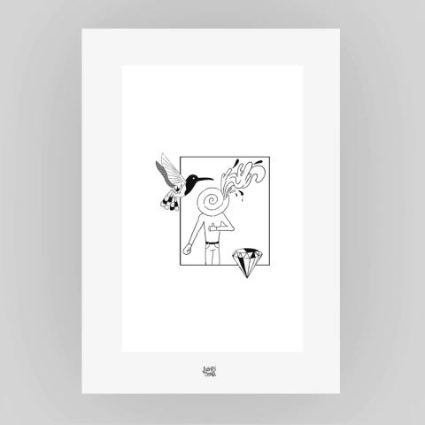 Print Serie Onírico #N1  Formato A4 - 21 x 29,7 cm |  Impreso en papel de 180 gramos alta calidad