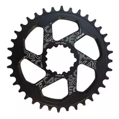 DECKAS MONOPLATO DIRECT MOUNT PARA SRAM OFFSET 3MM REDONDO NEGRO