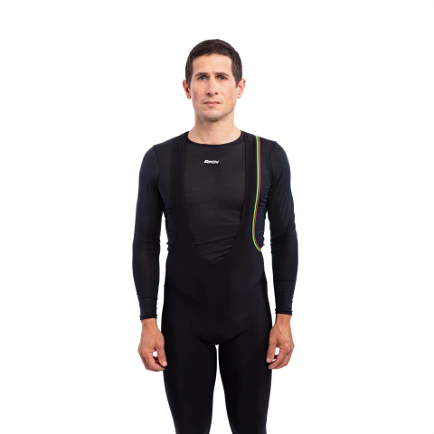 SANTINI CALZA UCI RAINBOW WINTER MAN BLACK LARGA