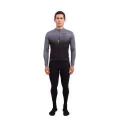 SANTINI JERSEY UCI RAINBOW LS THERMOFLEECE BLACK en internet