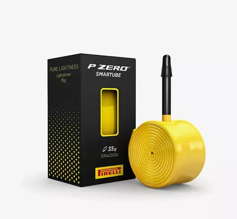 PIRELLI P ZERO SMARTUBE 23/32-622 PRESTA 60MM YELLOW W/BLACK VALVE