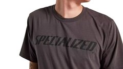 SPECIALIZED WORDMARK TEE SS MEN CHAR - Charly Bikes