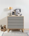CÓMODA OSLO 4 CAJONES GRIS - comprar online