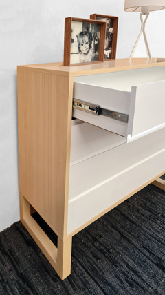 CÓMODA OSLO 4 CAJONES BLANCO - El corral muebles