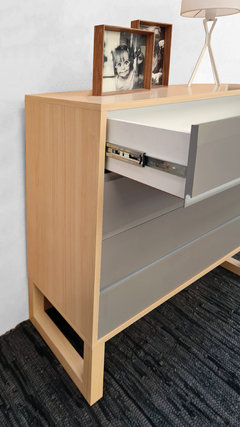CÓMODA OSLO 4 CAJONES GRIS - El corral muebles
