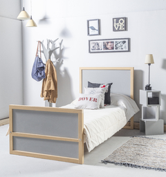 CAMA OSLO GRIS - tienda online