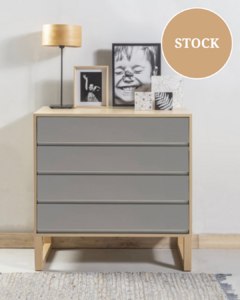 CÓMODA OSLO 4 CAJONES GRIS - comprar online