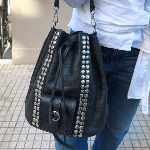 Cartera Tachas Negro