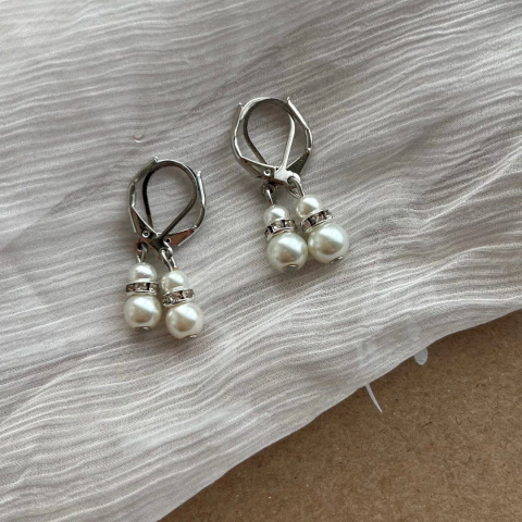 Aros de perlas 0,6 mm plateado