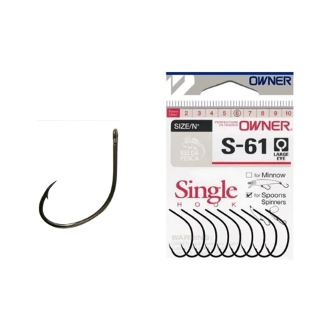 ANZOL OWNER SINGLE HOOK S-61 Nº5/0 C/ 5UN