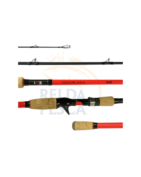 VARA LUMIS INVOKADA PRO RED 5'8" 8-20LBS INTEIRIÇA CARRETILHA