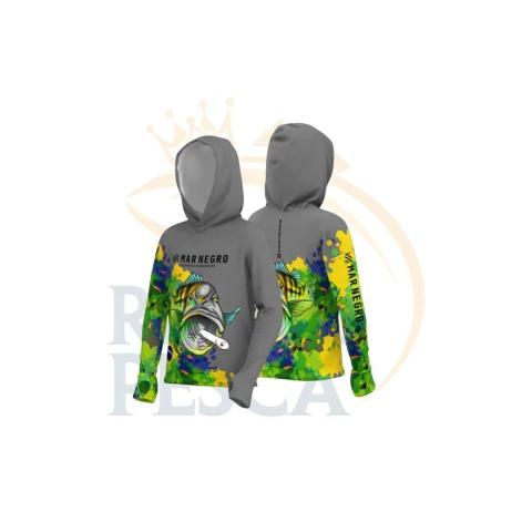 CAMISA MAR NEGRO X PROTECTION INFANTIL - AQUARELA