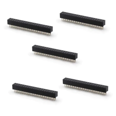 Pack 5 Tiras 2x20 Pines Hembra Paso 2.54mm Doble Fila Nubbeo